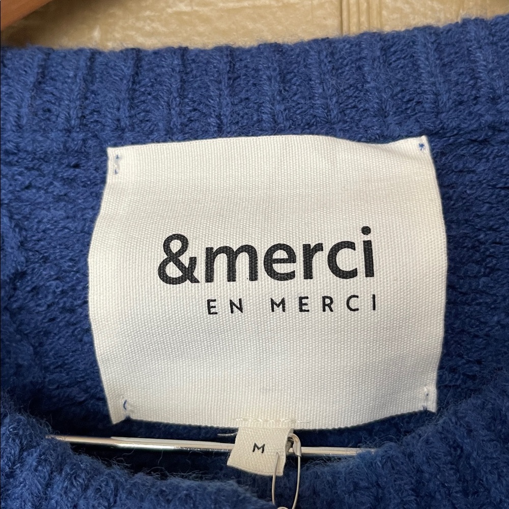 & Merci En Merci The Huxley Sweater cardigan in navy Size M - Picture 4 of 9